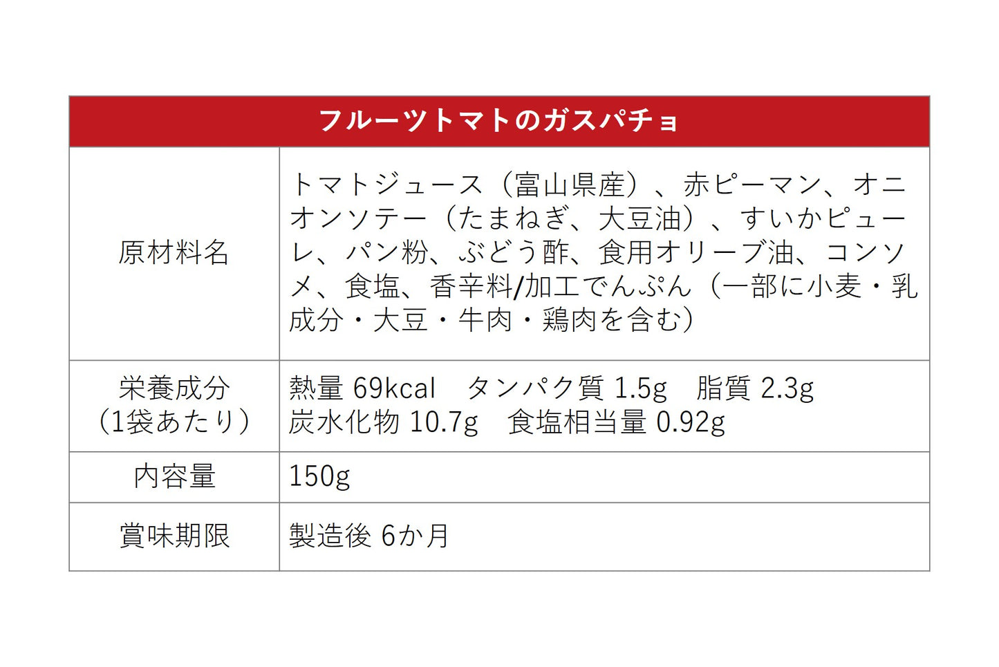 Nagaraハンディスープ フルーツトマトのガスパチョ 5個セット(ギフティ)