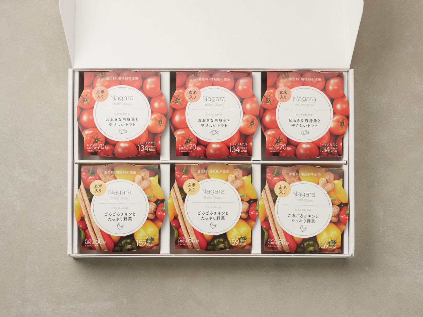 Nagaraビストロおかゆ6個入りギフトボックス（ギフティ）