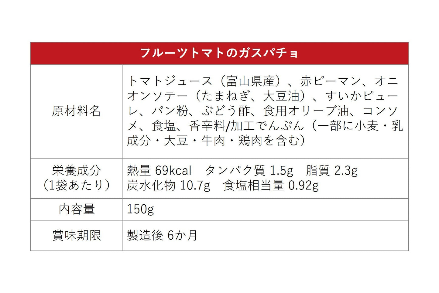 Nagaraハンディスープ フルーツトマトのガスパチョ （ギフティ）